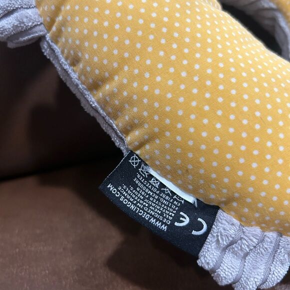 Les Déglingos Plush Travel Pillow Gray Monster Cat Animal Neck Cushion EUC - Picture 5 of 5